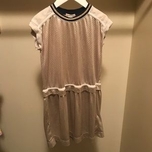 Crewcuts, Gold Lame, Cream and Navy Dress - SZ 6